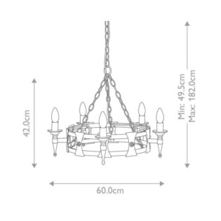 Saxon chandelier (5 lights)