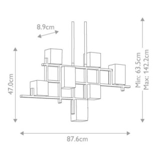 Lámpara de techo City Lights (7 luces)