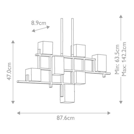 Lámpara de techo City Lights (7 luces)