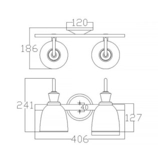Cora wall light for bathrooms (2 lights)