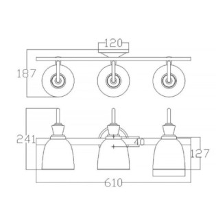 Cora wall light for bathrooms (3 lights)