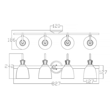 Cora wall light for bathrooms (4 lights)