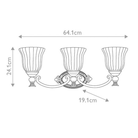 Francoise Wall Light for Bathrooms (3 Lights)