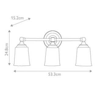 Huguenot Lake Wall Lamp for Bathrooms (3 Lights)