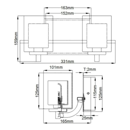 Kolt Wall Lamp for Bathrooms (2 Lights)