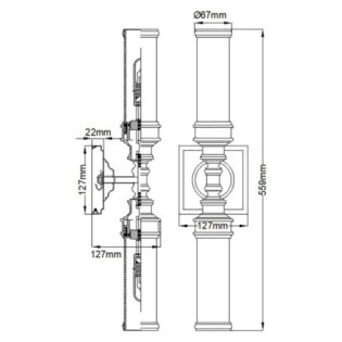 Payne Wall Lamp for Bathrooms (2 Lights)