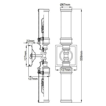 Payne Wall Lamp for Bathrooms (2 Lights)