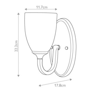 Perry wall light for bathrooms