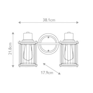 Riggs Wall Lamp for Bathrooms (2 Lights)