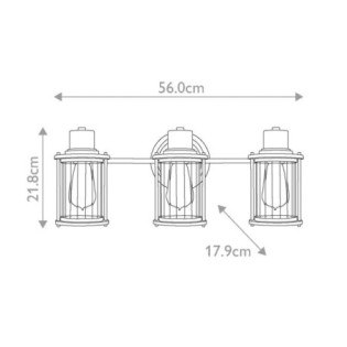 Riggs Wall Lamp for Bathrooms (3 Lights)