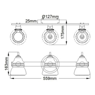 Talland Wall Light for Bathrooms (3 Lights)