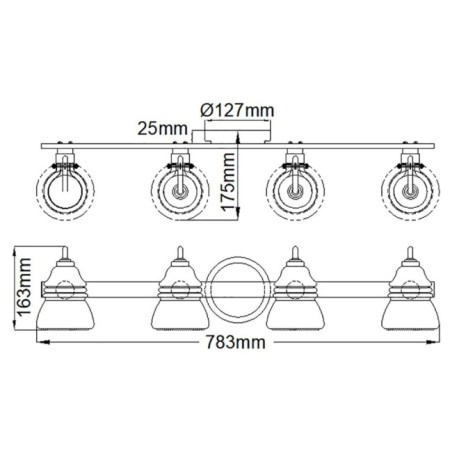 Talland Wall Light for Bathrooms (4 Lights)