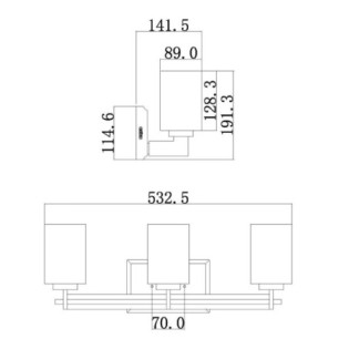 Taylor Wall Lamp for Bathrooms (3 Lights)