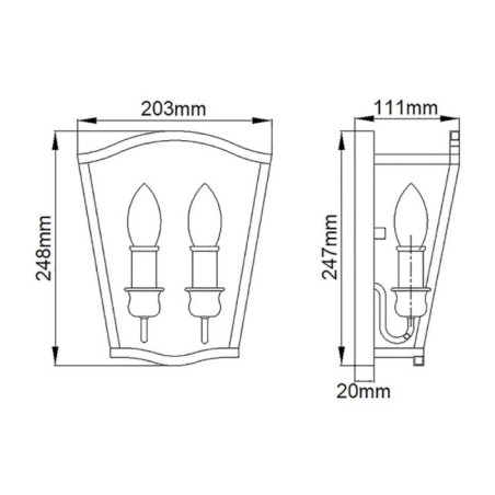 Yarmouth Wall Lamp (2 Lights)