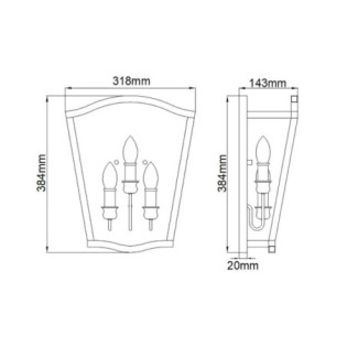 Yarmouth Wall Lamp (3 Lights)