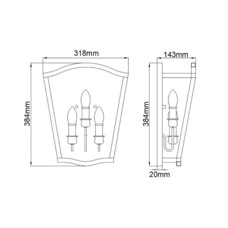 Yarmouth Wall Lamp (3 Lights)