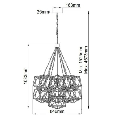 Astrid Ceiling Lamp (11 lights)