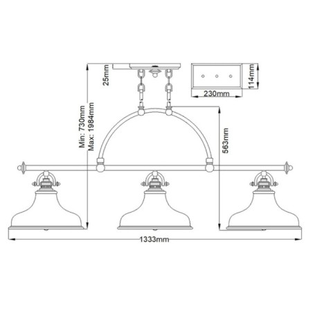 Emery Ceiling Lamp (3 lights)