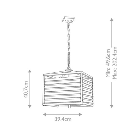 Louvre Ceiling Lamp (4 lights)