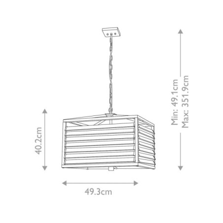 Louvre Ceiling Lamp (6 lights)