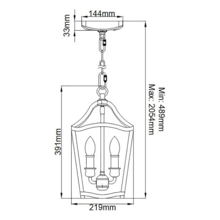 Yarmouth Ceiling Lamp (3 lights)