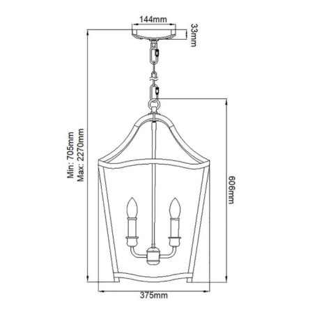 Yarmouth Ceiling Lamp (4 lights)