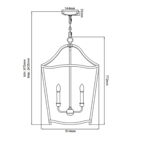 Yarmouth Ceiling Lamp (6 lights)