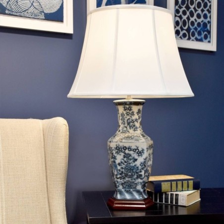 Blue Hex Table Lamp