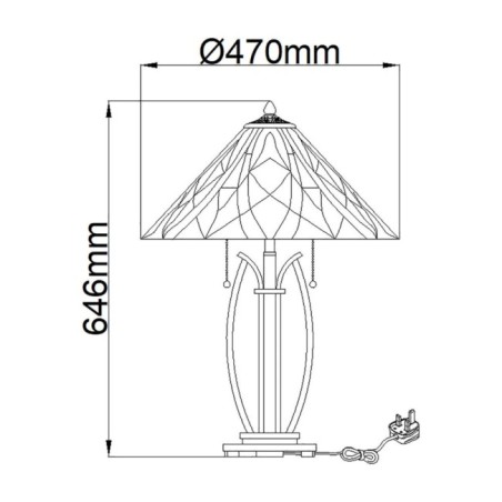 Lámpara de mesa Victory (2 luces)