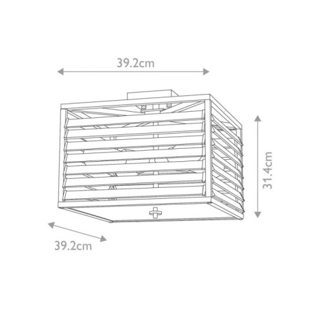 Louvre Ceiling Light (4 lights)