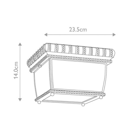 Ceiling Flush Light Venetian Rain (2 lights)
