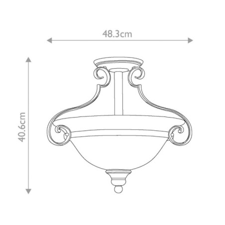 Ceiling semi-flush Cello (2 lights)