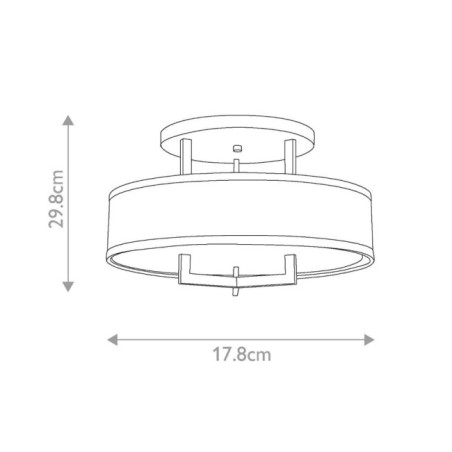 Hampton Ceiling Semi-Flush (3 Lights)