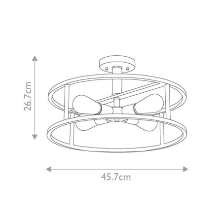 New Harbor Ceiling Semi-Flush (4 Lights)