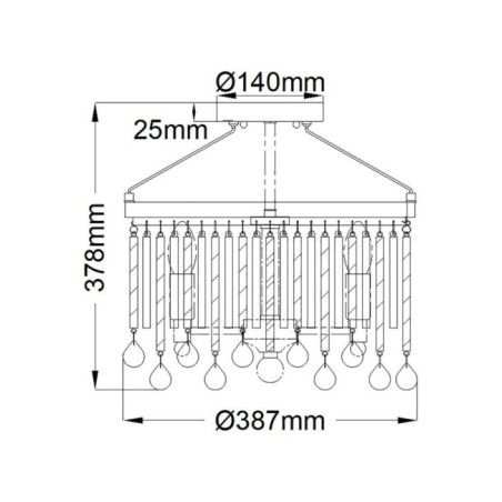 Piper Ceiling Semi-Flush Light (3 Lights)