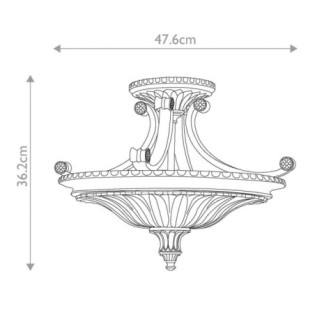 Stirling Castle Ceiling Semi-Flush (2 lights)