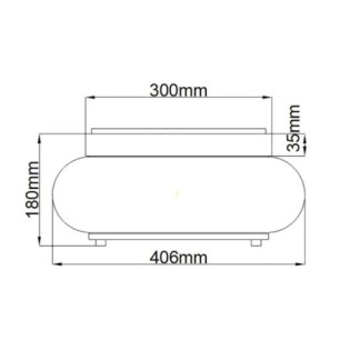 Plafón de techo para baños Trilogy (3 luces)