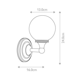 Aplique de pared para baños Austen IV
