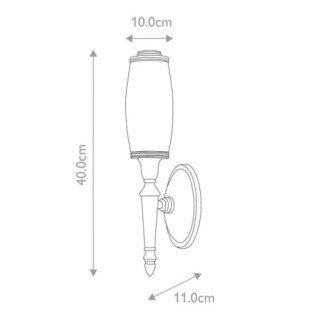 Dryden V Wall Light for Bathrooms