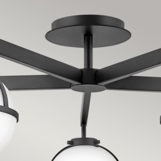 Hollis Opal Ceiling Semi-Flush (5 lights)