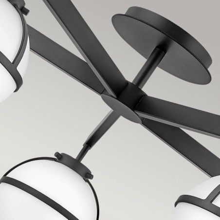Hollis Opal Ceiling Semi-Flush (5 lights)