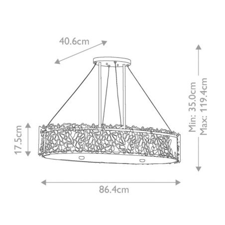 Silver Coral II Ceiling Lamp (4 lights)