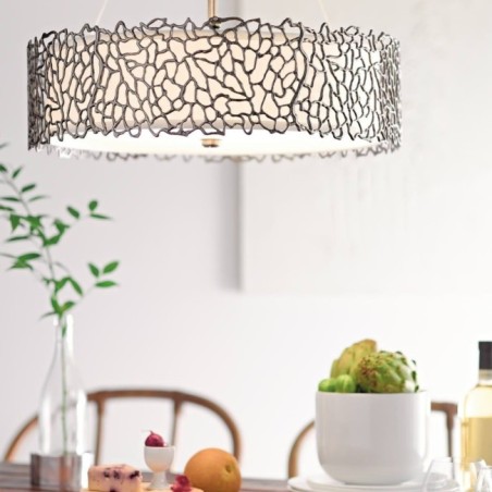 Silver Coral Ceiling Lamp (4 lights)