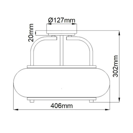 Trilogy Ceiling Semi-Flush Light (3 Lights)