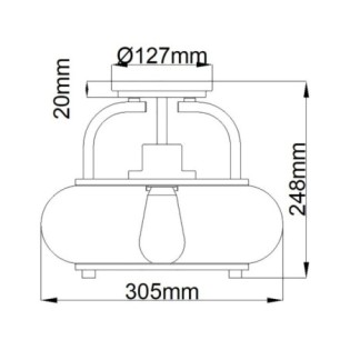 Trilogy S Ceiling Semi-Flush