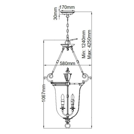 Cambridge Ceiling Lamp (3 lights)