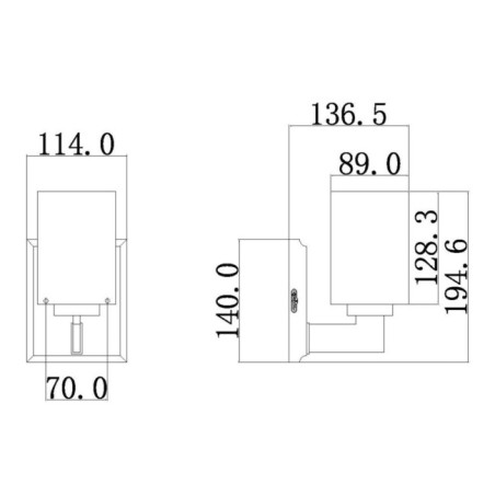 Aplique de pared para baños Taylor S