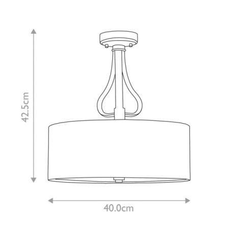 Falmouth Semi-Flush for Bathrooms (3 Lights)