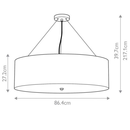 Lámpara de techo Pearce 34 (7 luces)