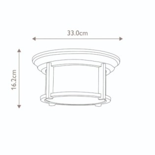 Merrill Ceiling Flush Light (2 Lights)